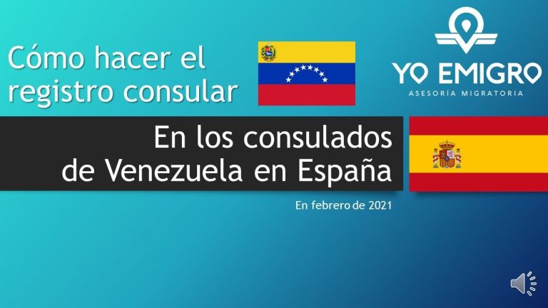 Registro en el Consulado de Venezuela en Barcelona