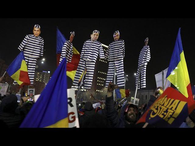 Protesta rumanos en Consulado de Barcelona